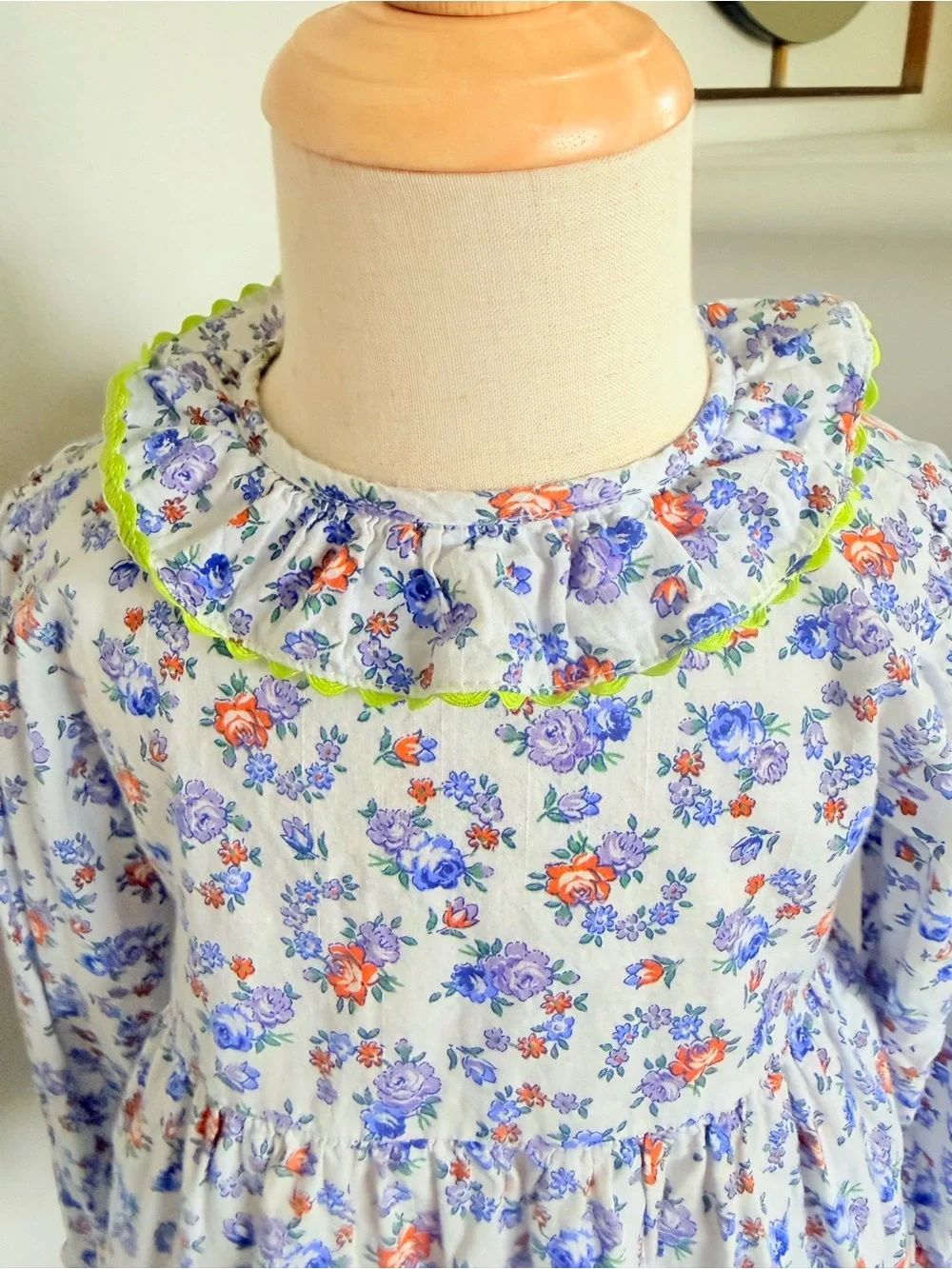 Peggy Green Floral Bloomer Set 3T Girls Blue Boutique Outfit Ruffle Collar South